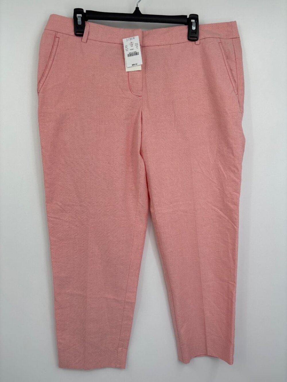 J. Crew Cotton Skimmer Ankle Crop Pant City Fit Size 14 Red NEW